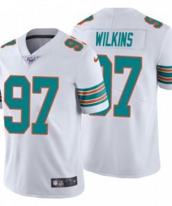 Nike Miami Dolphins #97 Christian Wilkins White Alternate Stitched NFL 100th Season Vapor Untouchable Limited Jersey