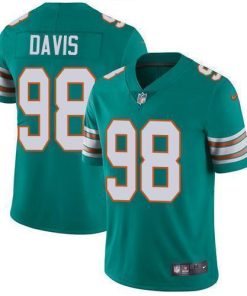Nike Miami Dolphins #98 Raekwon Davis Aqua Green Alternate Stitched NFL Vapor Untouchable Limited Jersey