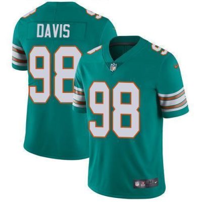 Nike Miami Dolphins #98 Raekwon Davis Aqua Green Alternate Stitched NFL Vapor Untouchable Limited Jersey