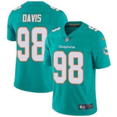 Nike Miami Dolphins #98 Raekwon Davis Aqua Green Team Color Stitched NFL Vapor Untouchable Limited Jersey