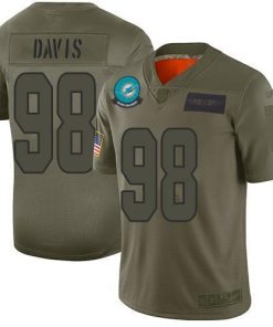 Nike Miami Dolphins #98 Raekwon Davis Camo Stitched NFL Limited 2019 Salute To Service Jersey