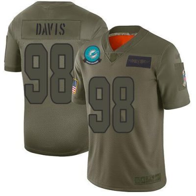 Nike Miami Dolphins #98 Raekwon Davis Camo Stitched NFL Limited 2019 Salute To Service Jersey