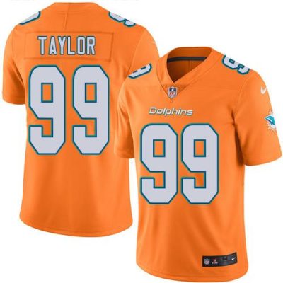 Nike Miami Dolphins #99 Jason Taylor Orange Stitched NFL Limited Rush Jersey