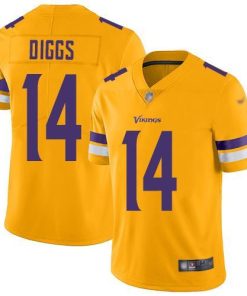 Nike Minnesota Vikings #14 Stefon Diggs Gold Stitched NFL Limited Inverted Legend Jersey