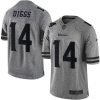 Nike Minnesota Vikings #14 Stefon Diggs Gray Stitched NFL Limited Gridiron Gray Jersey