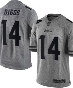 Nike Minnesota Vikings #14 Stefon Diggs Gray Stitched NFL Limited Gridiron Gray Jersey