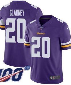 Nike Minnesota Vikings #20 Jeff Gladney Purple Team Color Stitched NFL 100th Season Vapor Untouchable Limited Jersey