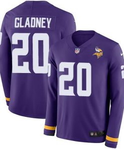 Nike Minnesota Vikings #20 Jeff Gladney Purple Team Color Stitched NFL Limited Therma Long Sleeve Jersey