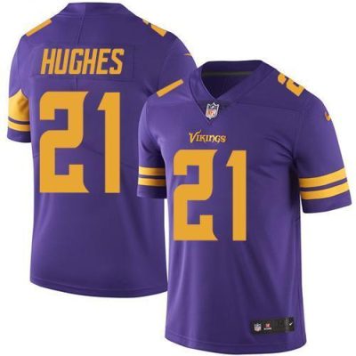 Nike Minnesota Vikings #21 Mike Hughes Purple Stitched NFL Limited Rush Jersey