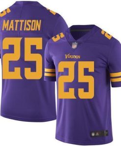 Nike Minnesota Vikings #25 Alexander Mattison Purple Stitched NFL Limited Rush Jersey