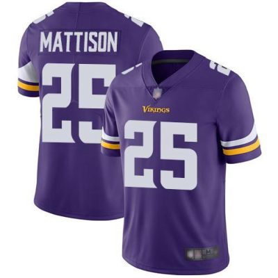 Nike Minnesota Vikings #25 Alexander Mattison Purple Team Color Stitched NFL Vapor Untouchable Limited Jersey