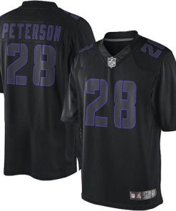Nike Minnesota Vikings #28 Adrian Peterson Black Stitched NFL Impact Limited Jersey