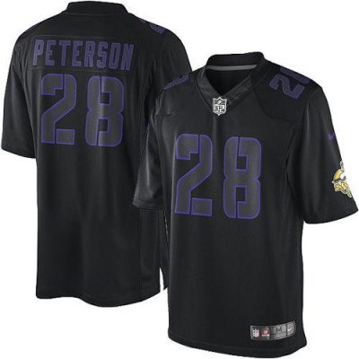 Nike Minnesota Vikings #28 Adrian Peterson Black Stitched NFL Impact Limited Jersey