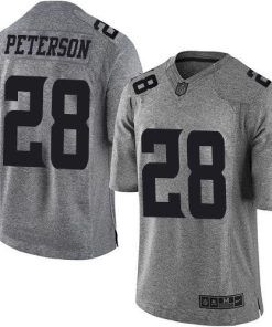 Nike Minnesota Vikings #28 Adrian Peterson Gray Stitched NFL Limited Gridiron Gray Jersey