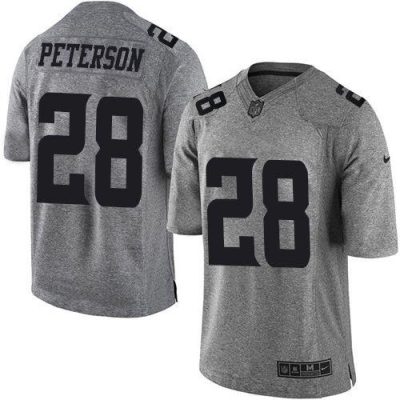 Nike Minnesota Vikings #28 Adrian Peterson Gray Stitched NFL Limited Gridiron Gray Jersey