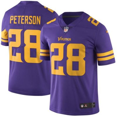 Nike Minnesota Vikings #28 Adrian Peterson Purple Stitched NFL Limited Rush Jersey