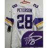 Nike Minnesota Vikings #28 Adrian Peterson White Stitched NFL Elite Autographed Jersey