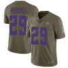 Nike Minnesota Vikings #29 Xavier Rhodes Olive Stitched NFL Limited 2017 Salute to Service Jersey