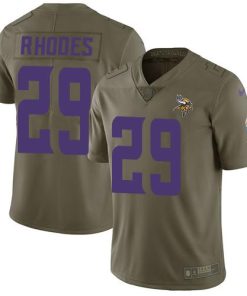 Nike Minnesota Vikings #29 Xavier Rhodes Olive Stitched NFL Limited 2017 Salute to Service Jersey