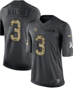 Nike Minnesota Vikings #3 Blair Walsh Black Stitched NFL Limited 2016 Salute To Service Jersey