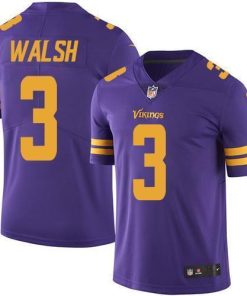 Nike Minnesota Vikings #3 Blair Walsh Purple Stitched NFL Limited Rush Jersey