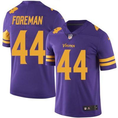 Nike Minnesota Vikings #44 Chuck Foreman Purple Stitched NFL Limited Rush Jersey