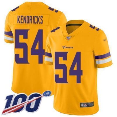 Nike Minnesota Vikings #54 Eric Kendricks Gold Stitched NFL Limited Inverted Legend 100th Season Jersey