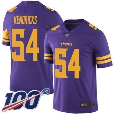 Nike Minnesota Vikings #54 Eric Kendricks Purple Stitched NFL Limited Rush 100th Season Jersey