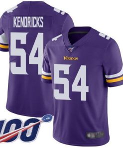 Nike Minnesota Vikings #54 Eric Kendricks Purple Team Color Stitched NFL 100th Season Vapor Limited Jersey