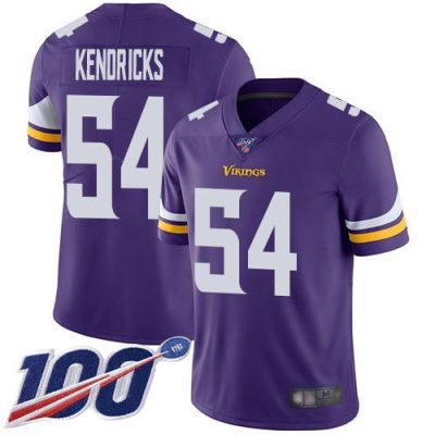 Nike Minnesota Vikings #54 Eric Kendricks Purple Team Color Stitched NFL 100th Season Vapor Limited Jersey