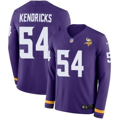 Nike Minnesota Vikings #54 Eric Kendricks Purple Team Color Stitched NFL Limited Therma Long Sleeve Jersey