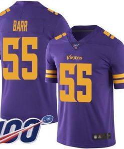 Nike Minnesota Vikings #55 Anthony Barr Purple Stitched NFL Limited Rush 100th Season Jersey