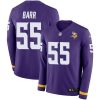 Nike Minnesota Vikings #55 Anthony Barr Purple Team Color Stitched NFL Limited Therma Long Sleeve Jersey