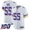 Nike Minnesota Vikings #55 Anthony Barr White Stitched NFL 100th Season Vapor Limited Jersey