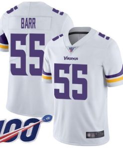 Nike Minnesota Vikings #55 Anthony Barr White Stitched NFL 100th Season Vapor Limited Jersey