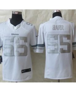 Nike Minnesota Vikings #55 Anthony Barr White Stitched NFL Limited Platinum Jersey