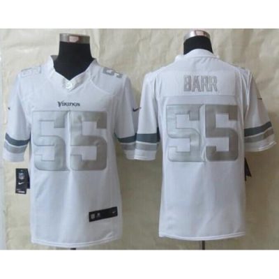 Nike Minnesota Vikings #55 Anthony Barr White Stitched NFL Limited Platinum Jersey
