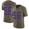 Nike Minnesota Vikings #56 Garrett Bradbury Olive Stitched NFL Limited 2017 Salute To Service Jersey