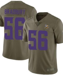 Nike Minnesota Vikings #56 Garrett Bradbury Olive Stitched NFL Limited 2017 Salute To Service Jersey