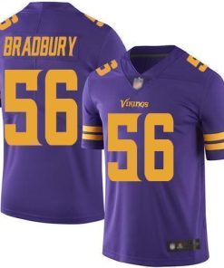 Nike Minnesota Vikings #56 Garrett Bradbury Purple Stitched NFL Limited Rush Jersey