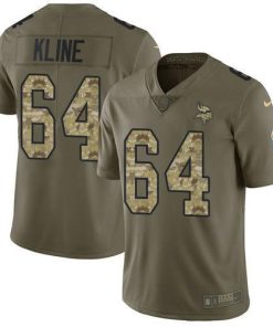 Nike Minnesota Vikings #64 Josh Kline Olive/Camo Stitched NFL Limited 2017 Salute To Service Jersey