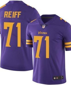 Nike Minnesota Vikings #71 Riley Reiff Purple Stitched NFL Limited Rush Jersey