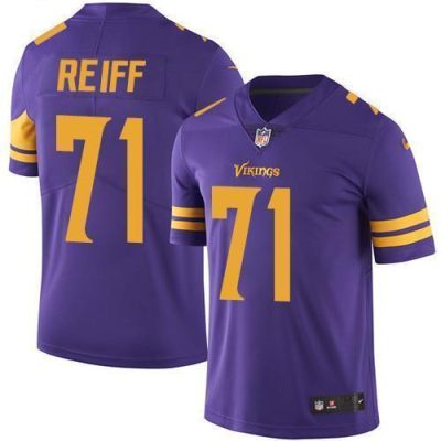 Nike Minnesota Vikings #71 Riley Reiff Purple Stitched NFL Limited Rush Jersey