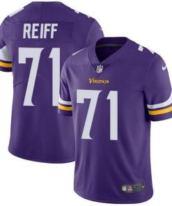 Nike Minnesota Vikings #71 Riley Reiff Purple Team Color Stitched NFL Vapor Untouchable Limited Jersey