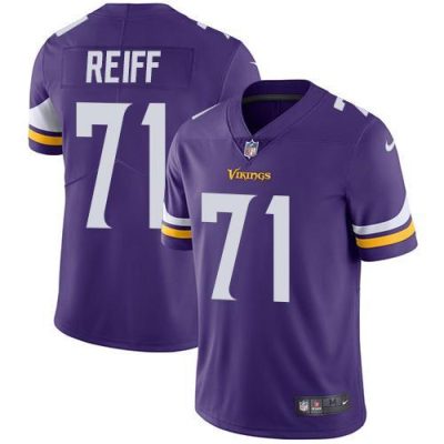 Nike Minnesota Vikings #71 Riley Reiff Purple Team Color Stitched NFL Vapor Untouchable Limited Jersey
