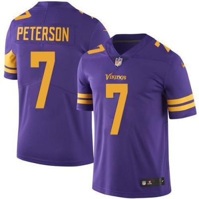 Nike Minnesota Vikings #7 Patrick Peterson Purple Stitched NFL Limited Rush Jersey