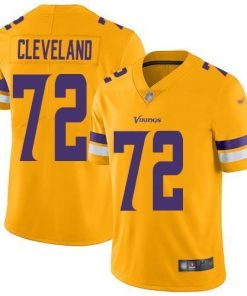 Nike Minnesota Vikings #72 Ezra Cleveland Gold Stitched NFL Limited Inverted Legend Jersey