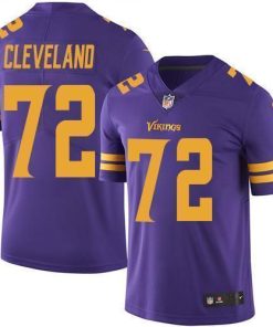 Nike Minnesota Vikings #72 Ezra Cleveland Purple Stitched NFL Limited Rush Jersey