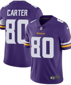 Nike Minnesota Vikings #80 Cris Carter Purple Team Color Stitched NFL Vapor Untouchable Limited Jersey