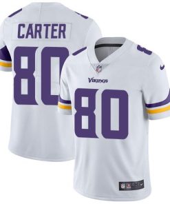 Nike Minnesota Vikings #80 Cris Carter White Stitched NFL Vapor Untouchable Limited Jersey